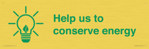 Help us to conserve energy 